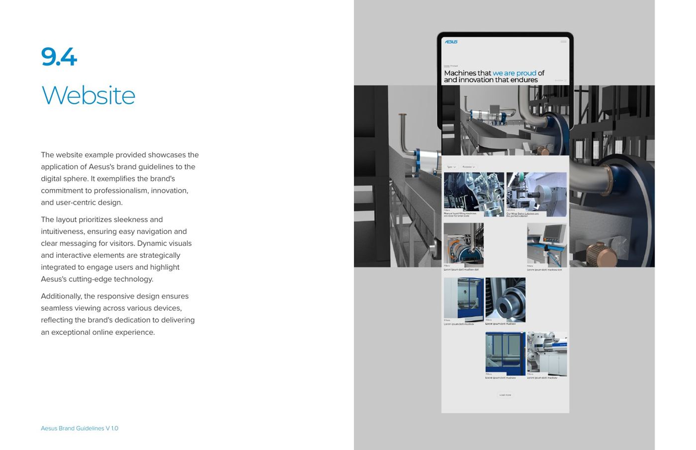 Website pages using tight machine crops in the product grid