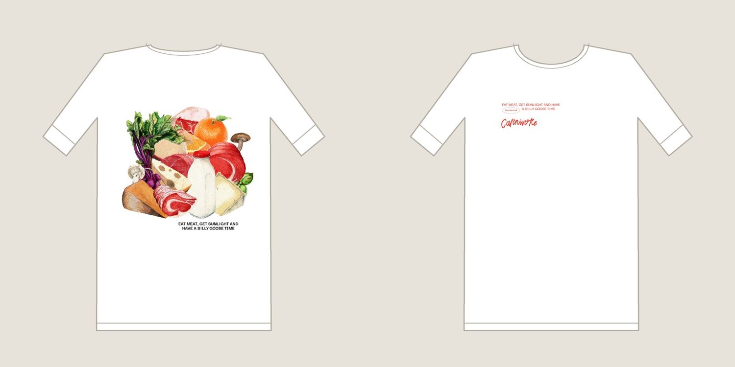Direction one production flats, back and front on a white tee