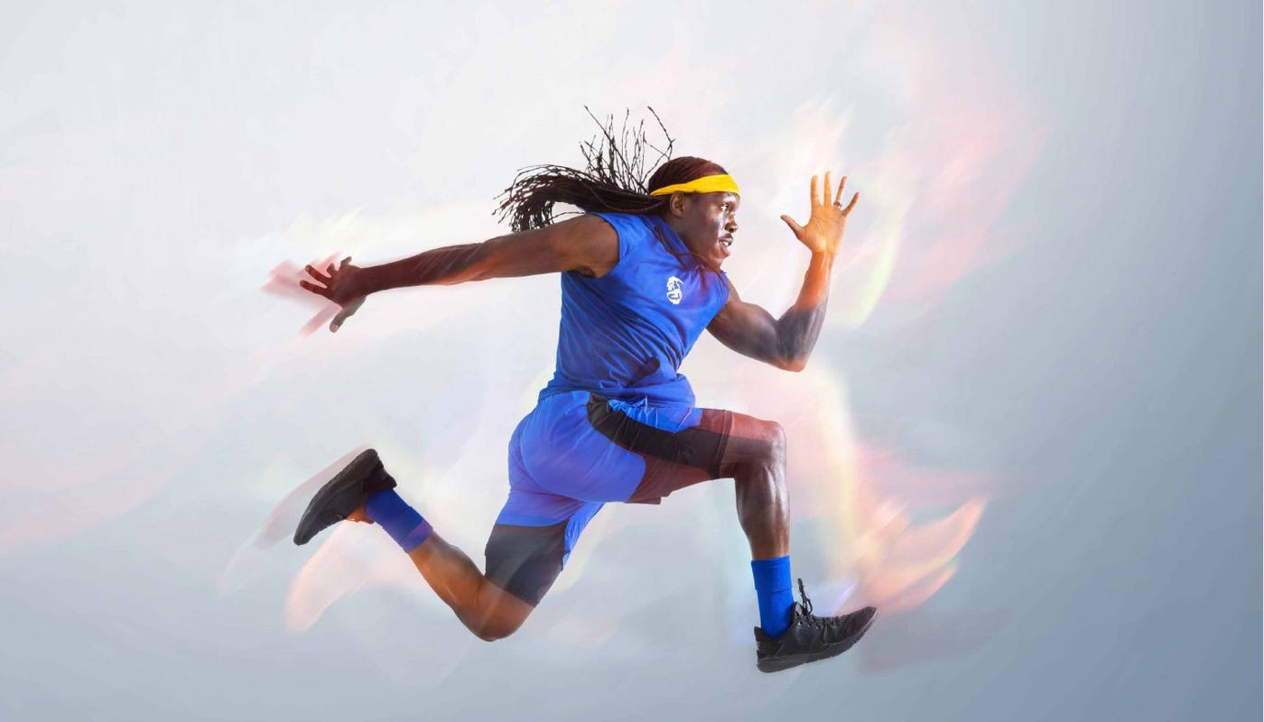 Photo treatment: motion trails built from the event photography