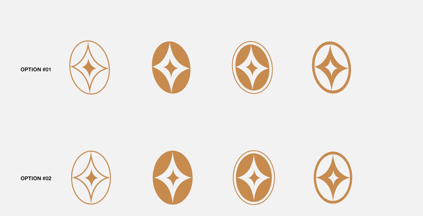 Two mark options as presented to the client
